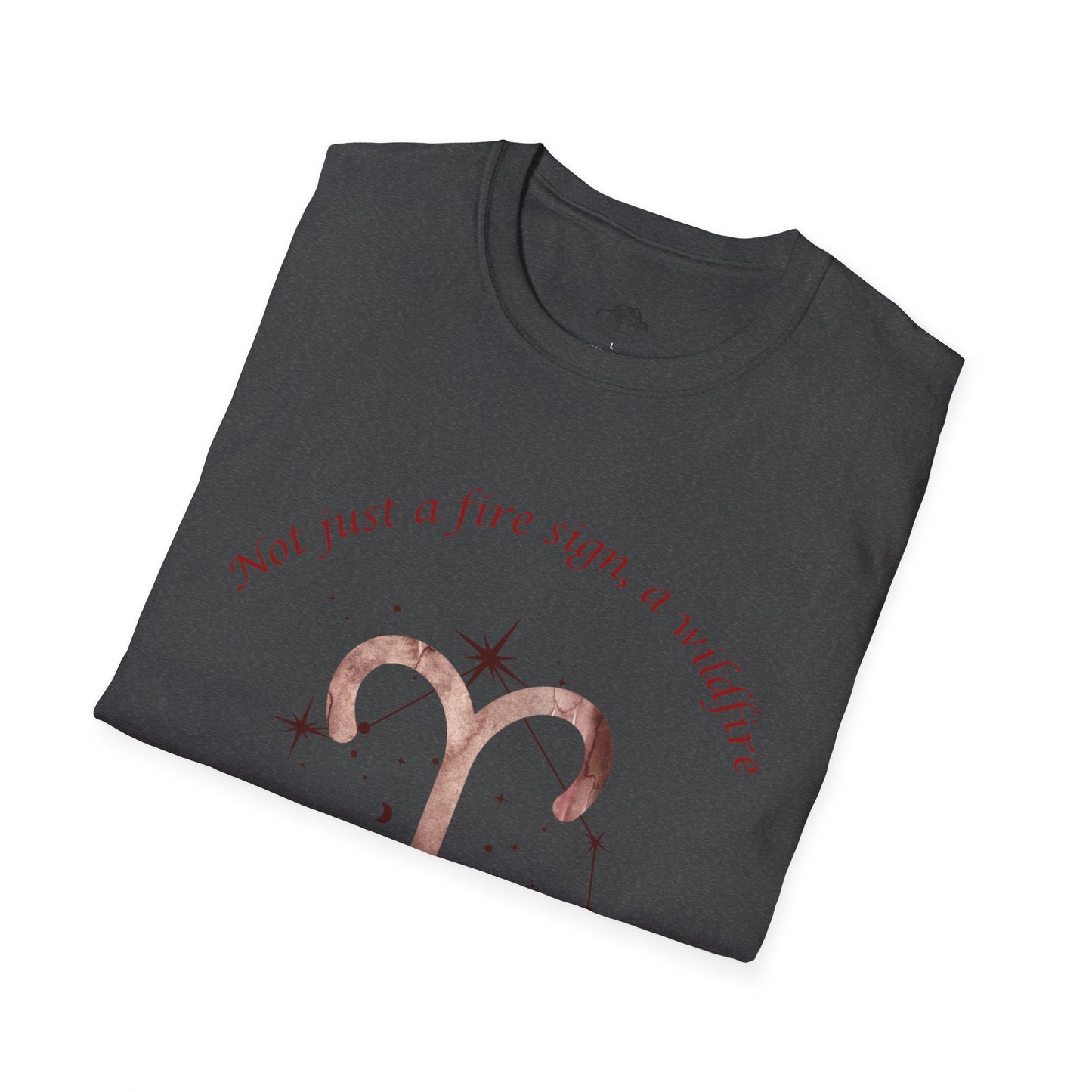 Aries Zodiac T-Shirt, Astrology Tee, Unisex Horoscope Shirt, Celestial Graphic Top, Gifts for Aries, Birthday "Not just a fire sign, a wildfire"