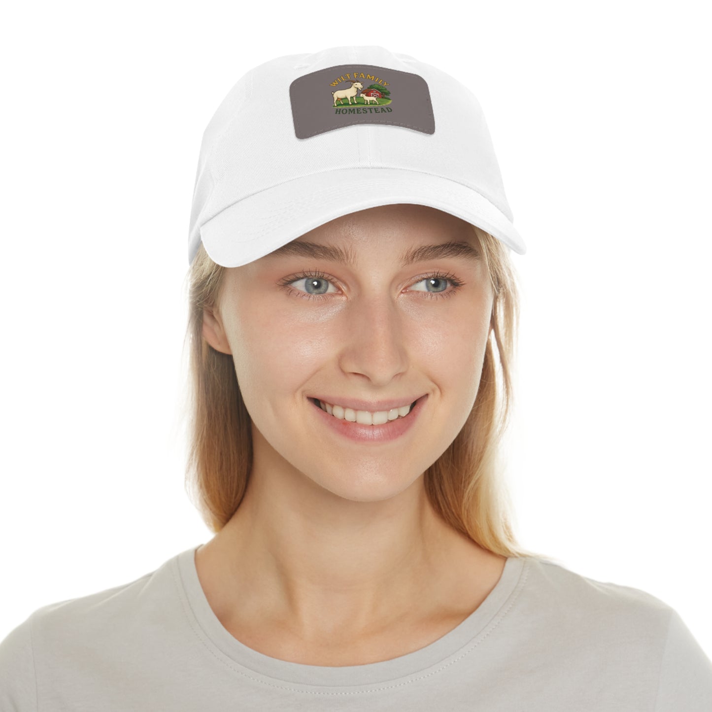 Rustic Dad Hat with Leather Patch | Family Homestead Style, Gifts for Dad, Casual Wear, Unisex Hat, Outdoor Adventures