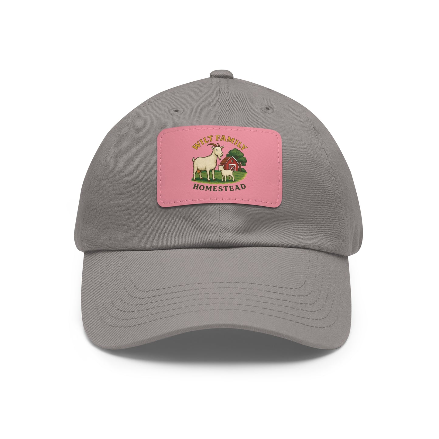 Rustic Dad Hat with Leather Patch | Family Homestead Style, Gifts for Dad, Casual Wear, Unisex Hat, Outdoor Adventures