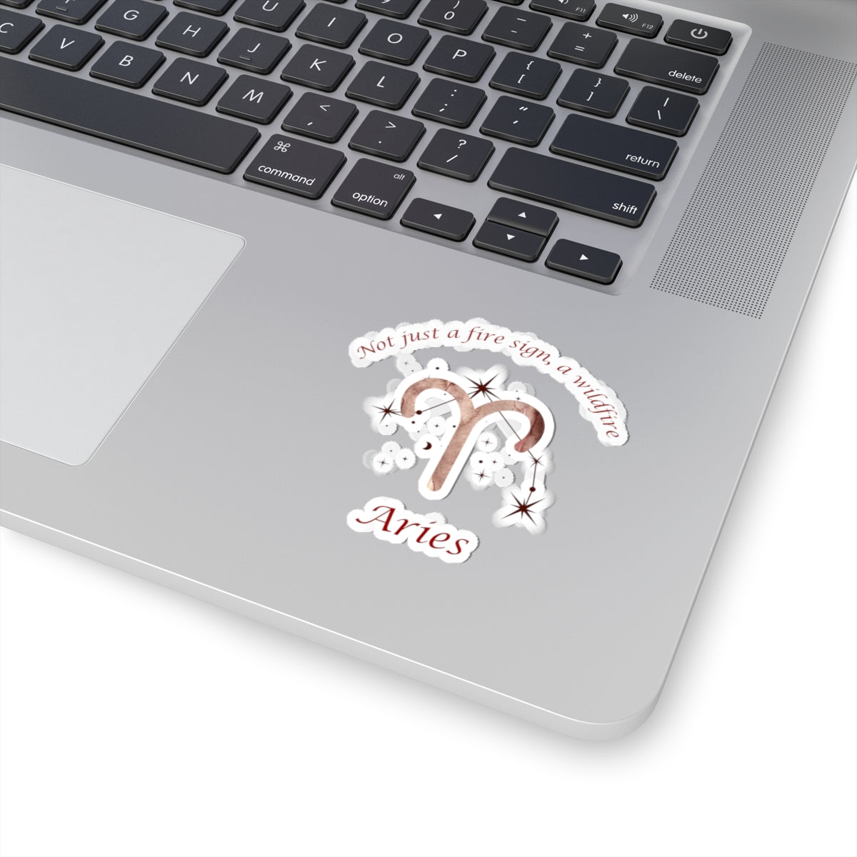 Aries Kiss-Cut Stickers | Astrology Decor, Personalized Gifts, Zodiac Sign Stickers, Fire Sign Art, Laptop Stickers "Not just a fire sign, a wildfire"