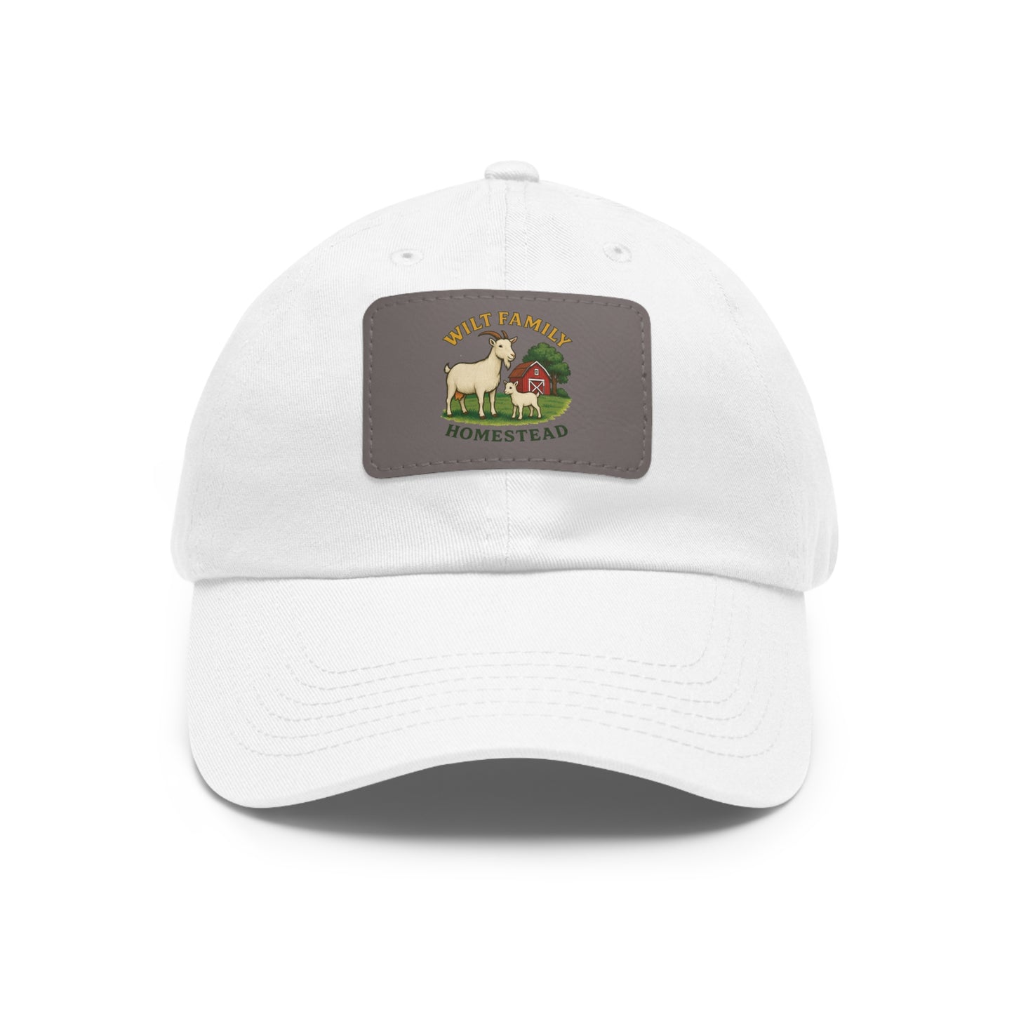Rustic Dad Hat with Leather Patch | Family Homestead Style, Gifts for Dad, Casual Wear, Unisex Hat, Outdoor Adventures