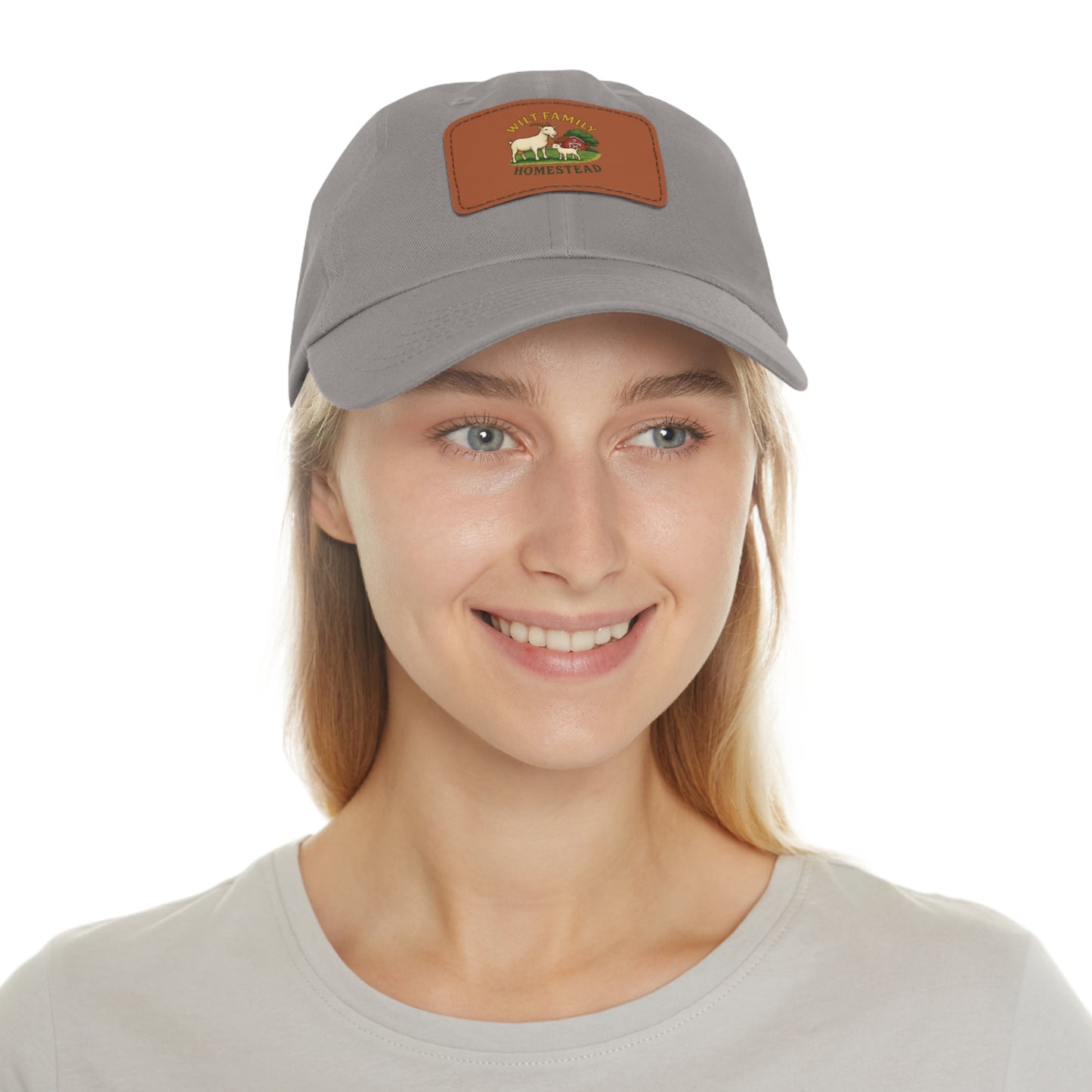 Rustic Dad Hat with Leather Patch | Family Homestead Style, Gifts for Dad, Casual Wear, Unisex Hat, Outdoor Adventures