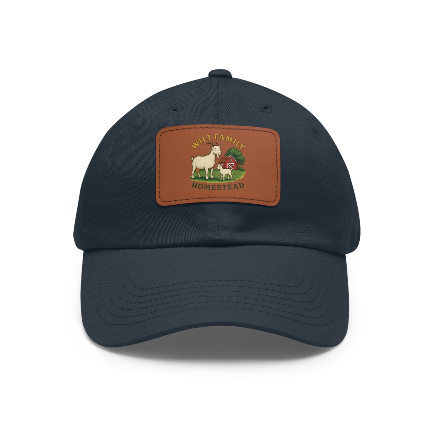 Rustic Dad Hat with Leather Patch | Family Homestead Style, Gifts for Dad, Casual Wear, Unisex Hat, Outdoor Adventures